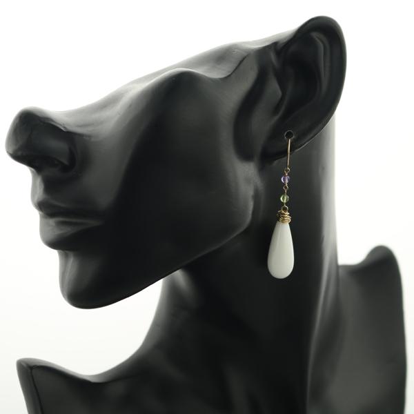 スタージュエリー ピアス ペリドット アメジスト ホワイトストーン ティアドロップ 揺れる フック K10YG BLJ/GENJ 大幅値下げ品 | STAR JEWELRY | 04