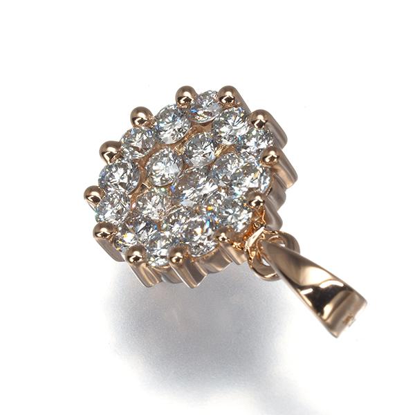 ダイヤ ダイヤモンド 1.02ct パヴェ サークル ペンダントトップ 