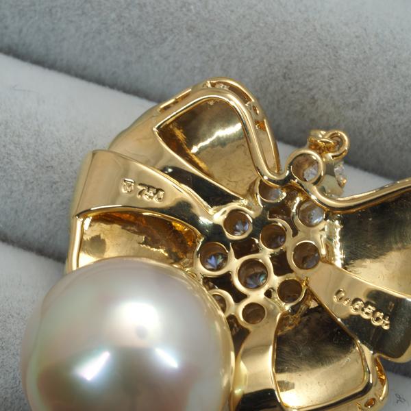 MIKIMOTO ミキモト ペンダントトップ パール 真珠 13.0mm ダイヤ