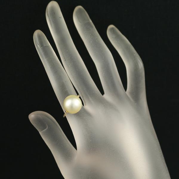 アガット K10YG 12号 agete（アガット） リング パール 真珠 12.0mm 11号 K10YG 指輪 BLJ