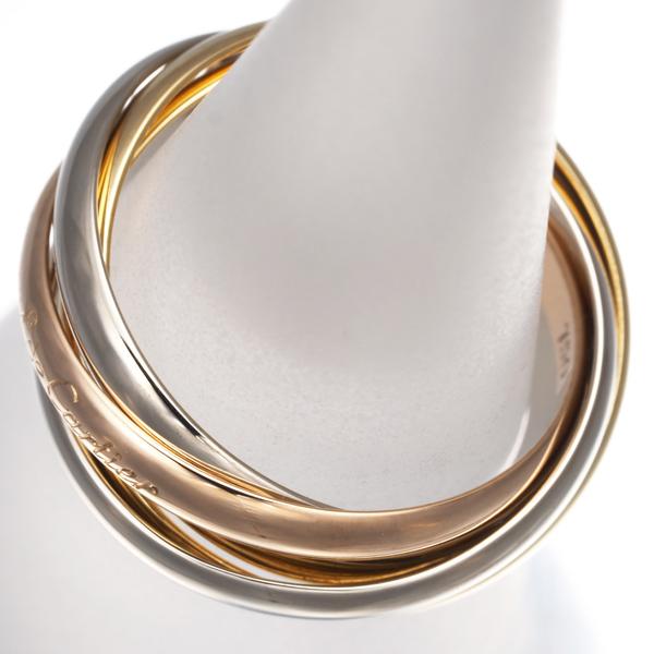 Cartier カルティエ トリニティリング スリーカラー SM 5連 55号 K18YG  