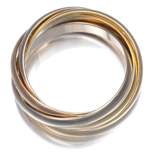 Cartier カルティエ トリニティリング スリーカラー SM 5連 55号 K18YG  