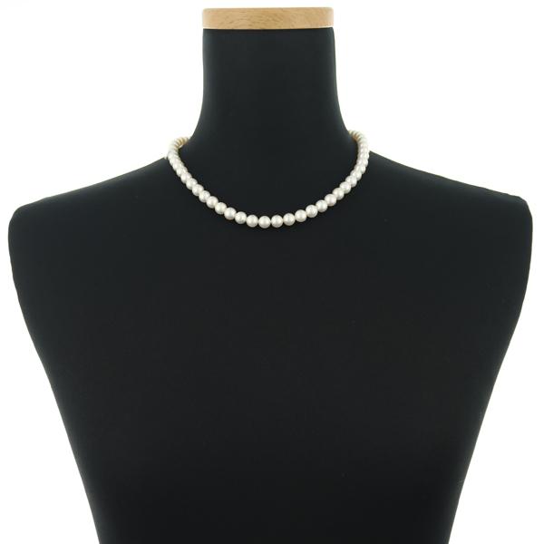 MIKIMOTO ミキモト ネックレス パール 真珠 7.0-7.5mm シルバー BLJ  