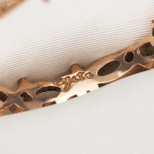 アガット agete 透かし ダイヤ リング 9号 K10PG D0.02ct アガット agete 透かし ダイヤ リング 9号 K10PG D0.02ct agete