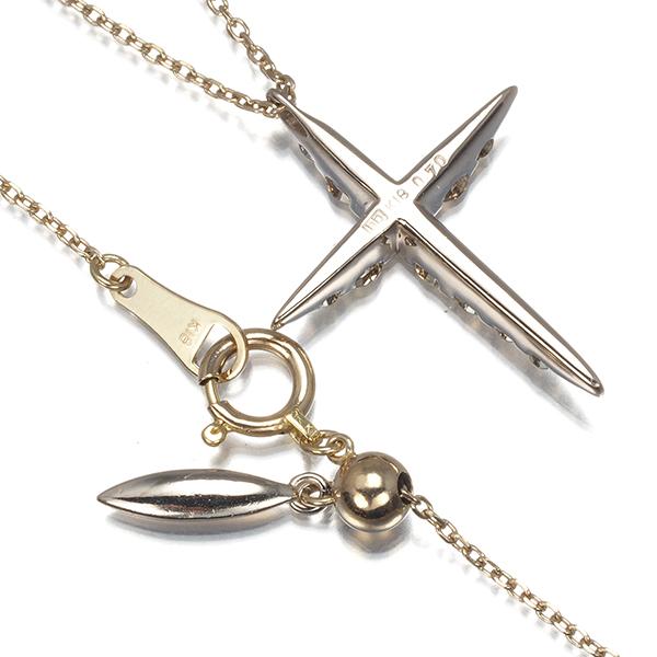 カシケイ ネックレス ダイヤ ダイヤモンド 0.70ct ネイキッド クロス  