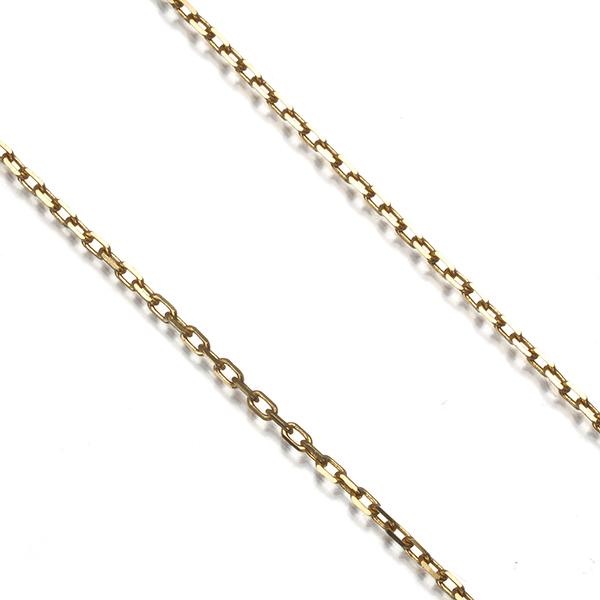 ウノアエレ チェーンネックレス カットアズキ 40cm K18YG UNOAERRE ウノアエレ チェーンネックレス カットアズキ 40cm