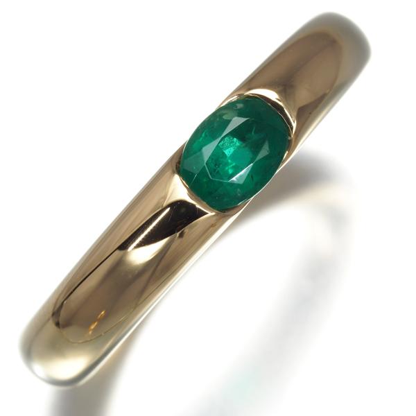 Cartier カルティエ リング エメラルド エリプス 52号 K18YG 指輪 BLJ  