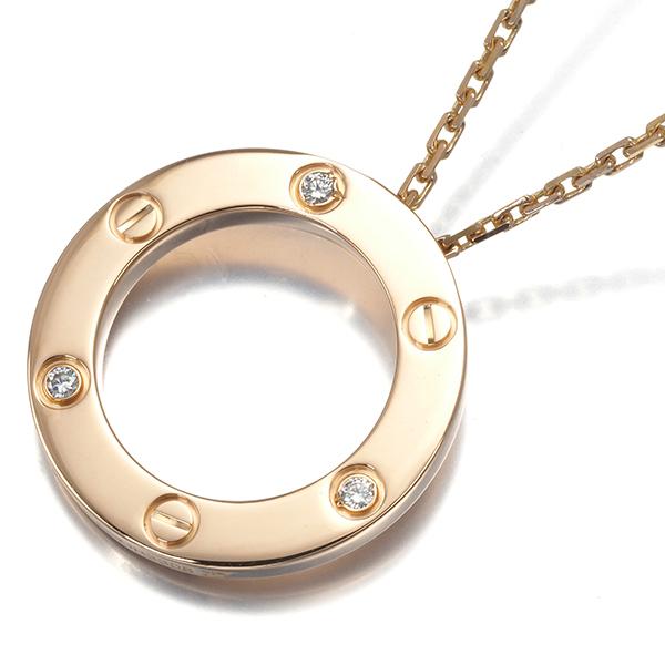 Cartier カルティエ ラブネックレス ダイヤ ダイヤモンド サークル 3P 