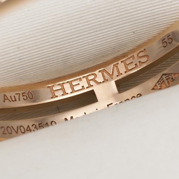 HERMES エルメス リング アリアンヌ 55号 K18PG 指輪 BLJ : グリーバー  