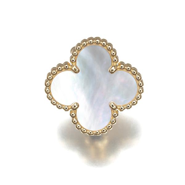 ⭐美品ヴァンクリーフピアス　片耳のみ(左) ヴァンクリーフ＆アーペル ピアス シェル ヴィンテージアルハンブラ