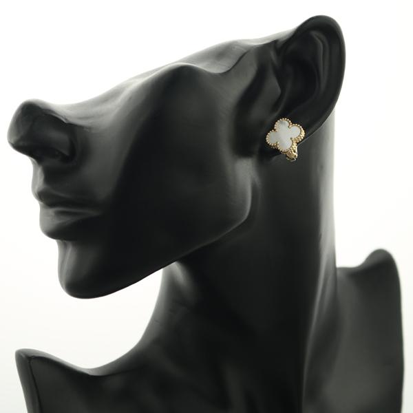 ヴァンクリーフ＆アーペル ピアス シェル ヴィンテージアルハンブラ