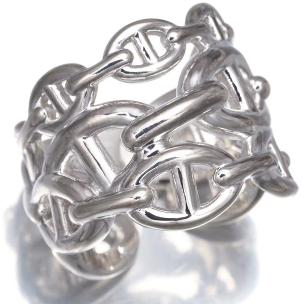 HERMES シェーヌダンクル アンシェネGM 57 HERMES エルメス リング・指輪 アンシェネ GM #57 シルバー925