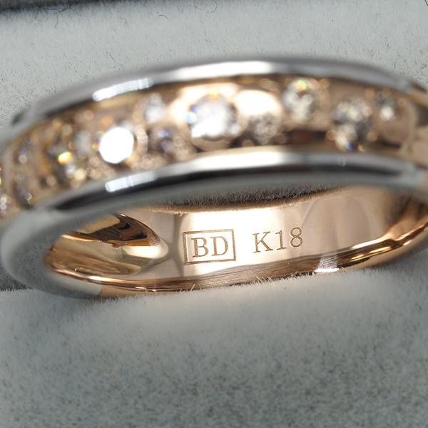 カシケイ リング ダイヤ ダイヤモンド 0.50ct メランジェ 12号 K18PG 