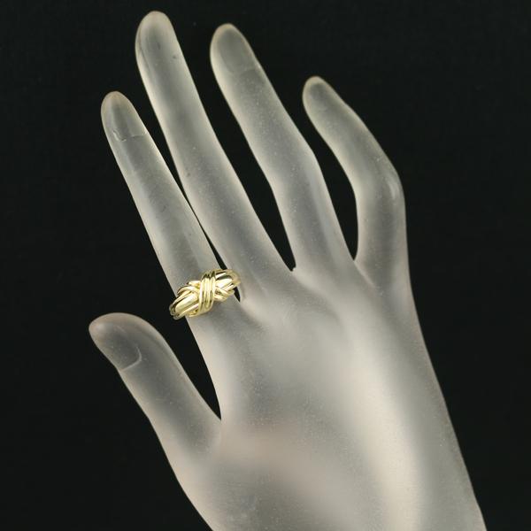 TIFFANY&Co. ティファニー リング シグネチャー 10号 K18YG 指輪 BLJ  