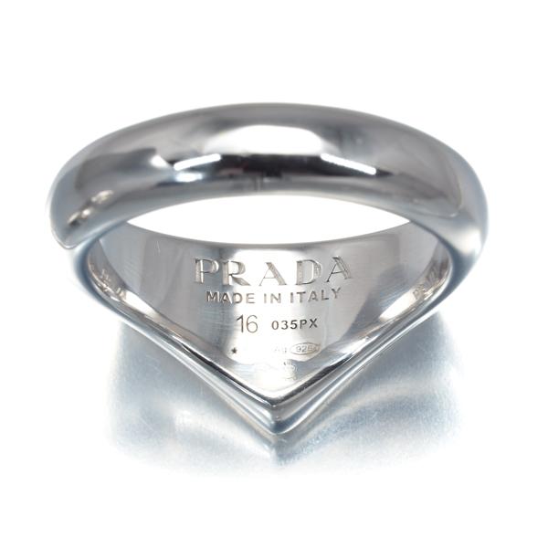 PRADA（プラダ） リング トライアングル ロゴ 15号 シルバー 925 指輪