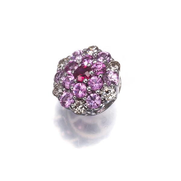 k18 wg ルビーダイヤペンダントトップ ビジュードットコム K18 WG ルビー ダイヤ ネックレス 2.90g