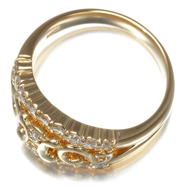 CELINE セリーヌ リング ダイヤ ダイヤモンド 0.60ct マカダム 透かし  