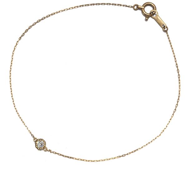 AHKAH（アーカー） ブレスレット ダイヤ ダイヤモンド ティア 一粒