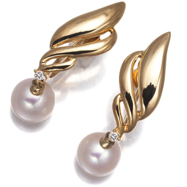 TASAKI タサキ イヤリング パール 真珠 6.5mm ダイヤ ダイヤモンド  