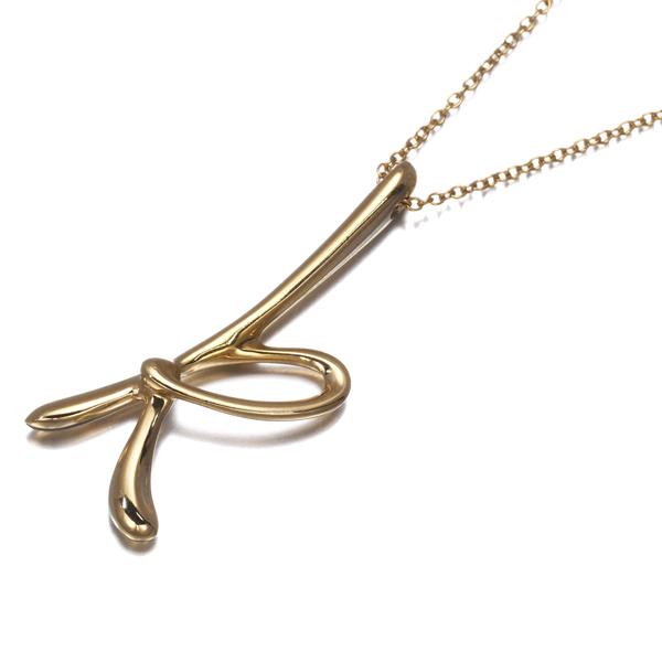 TIFFANY&Co.（ティファニー） ネックレス レター イニシャル K K18YG