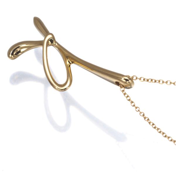 TIFFANY&Co.（ティファニー） ネックレス レター イニシャル K K18YG