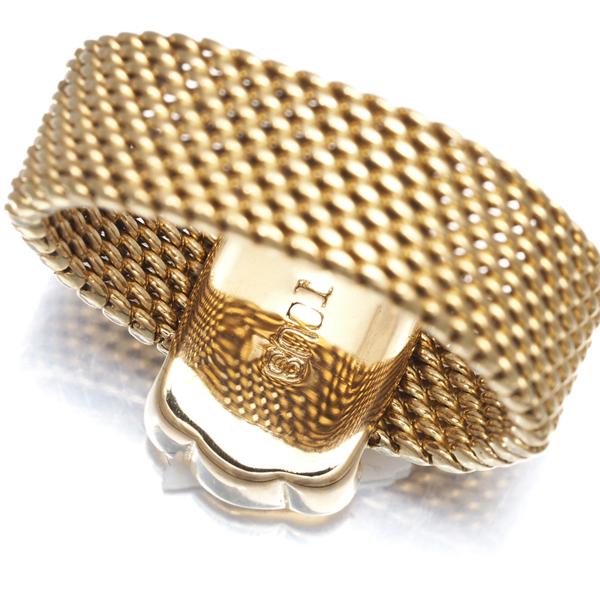 TOUS（トウス） リング メッシュ クマ アニマル 7号 K18YG 指輪 BLJ