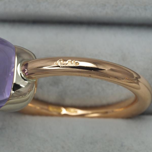 ポメラート リング アメジスト ヌード クラシック 9.5号 K18PG/WG 指輪  