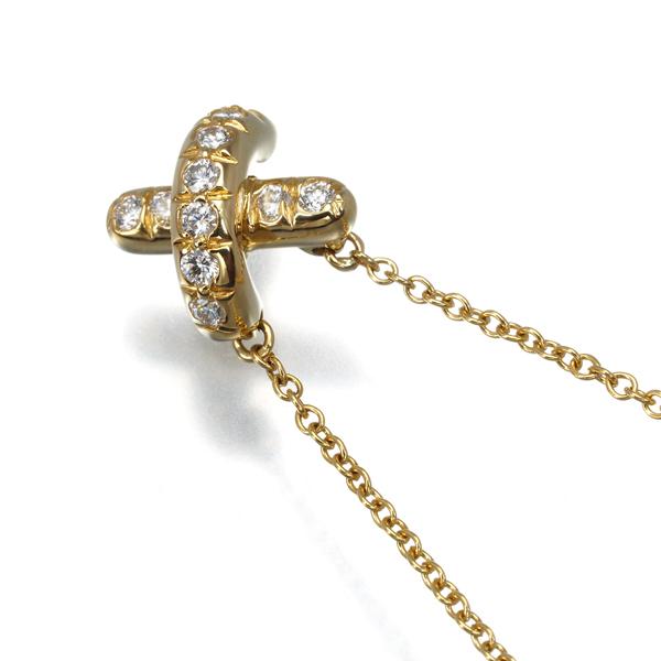 9/30までの販売【ティファニー】クロスステッチ ダイヤ ネックレス K18 TIFFANY&Co. ティファニー ネックレス ダイヤ ダイヤモンド