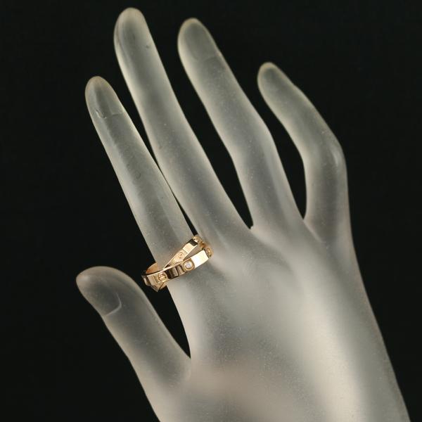 極美品 カルティエ ビーラブ リング 750 K18 PG WG ダイヤ 6P 楽天市場】カルティエ Cartier リング ビーラブ 2バンド 6ポイント