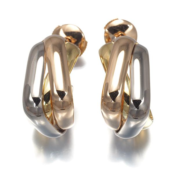 Cartier カルティエ トリニティピアス スリーカラー クッション