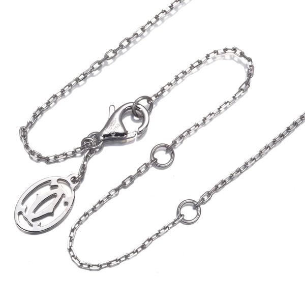 Cartier（カルティエ） チェーンネックレス 2Cチャーム 50cm K18WG BLJ