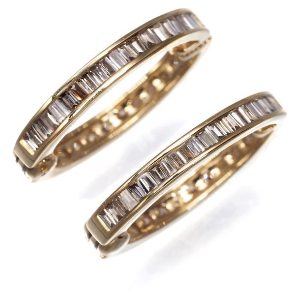 GSTV イヤリング ブラウンダイヤ ダイヤモンド 0.50ct/0.50ct