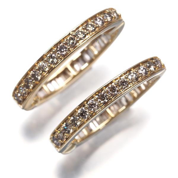 GSTV イヤリング ブラウンダイヤ ダイヤモンド 0.50ct/0.50ct