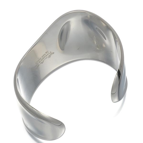 美品 Tiffany ボーン カフ スモール バングル ブレスレット シルバー TIFFANY&Co.（ティファニー） ブレスレット ボーンカフ スモール 左手
