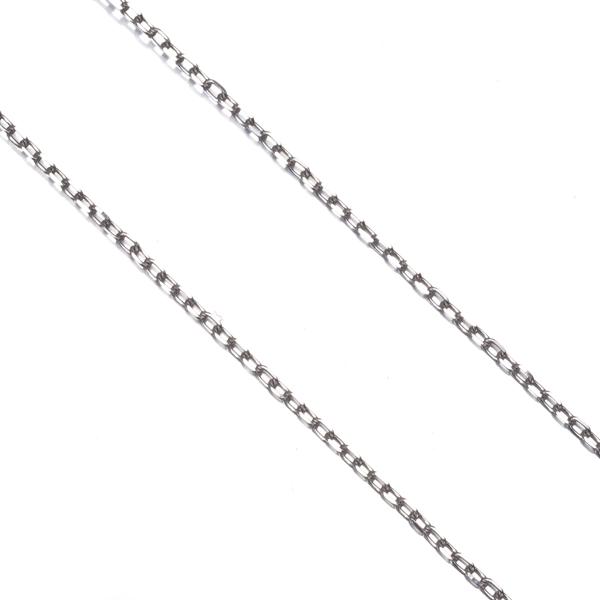 MIKIMOTO ミキモト チェーンネックレス カットアズキ 40cm K18WG BLJ