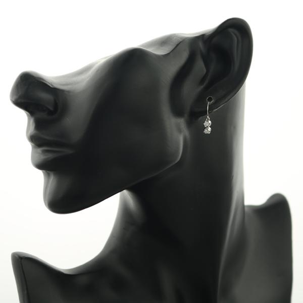 ダイヤ ダイヤモンド 0.13ct/0.13ct フック ピアス Pt900 GENJ  