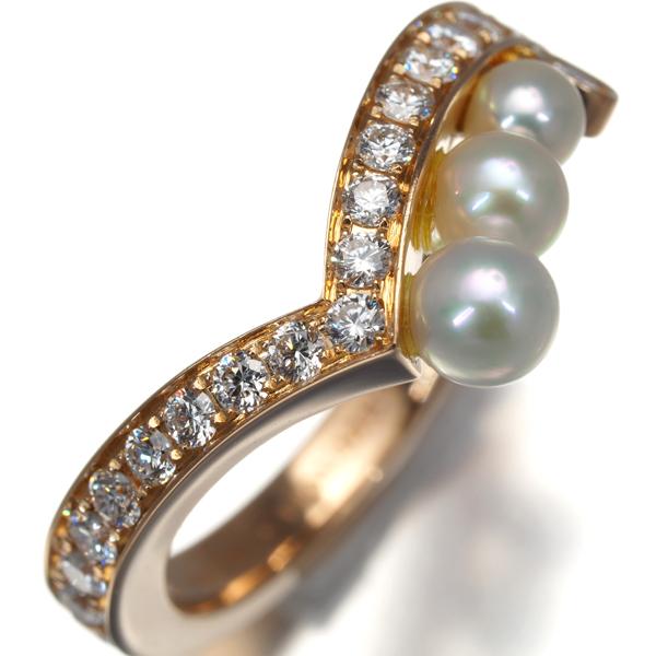 エ*ス様 ♥CHAUMET♥ショーメ　18金　ダイヤモンドリング CHAUMET（ショーメ） リング ダイヤ ダイヤモンド ベビーパール 真珠