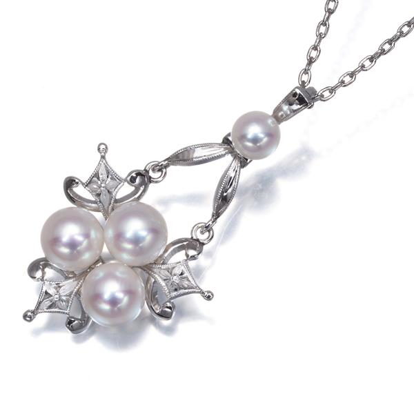 MIKIMOTO（ミキモト） ネックレス パール 真珠 4.3-5.6mm K14WG