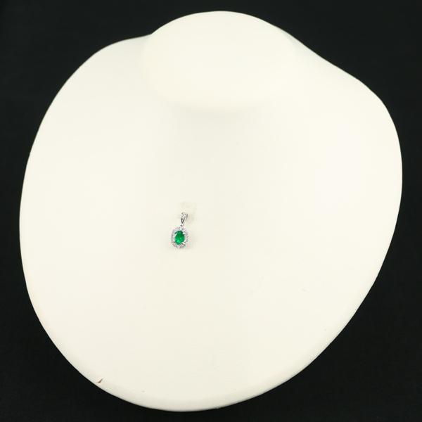 エメラルド 0.51ct ダイヤ ダイヤモンド 0.26ct クラシック ペンダント