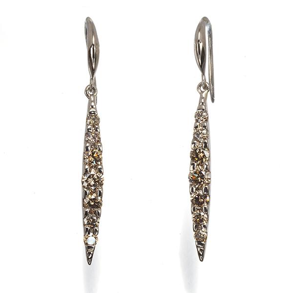 0.60ct カシケイ ネイキッド ダイヤモンド フック ピアス K18 BD カシケイ ピアス ブラウンダイヤ ダイヤモンド 0.60ct ネイキッド