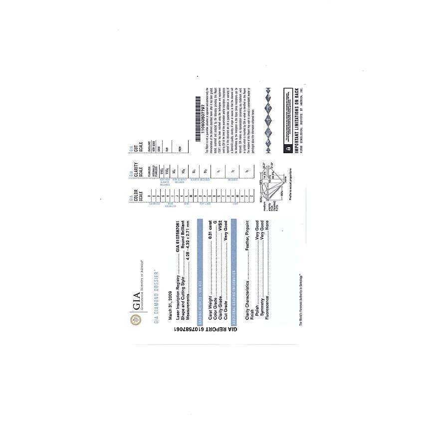 CHAUMET（ショーメ） リング ダイヤ ダイヤモンド 0.31ct G VVS2 VG