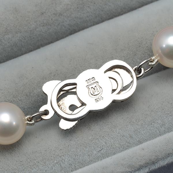 【保証書付き】MIKIMOTO パール ネックレス 約7.5-8mm K14WG MIKIMOTO（ミキモト） ネックレス パール 真珠 7.5-8.0mm K14WG 袋BLJ