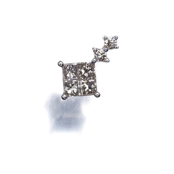 k18ダイヤモンド ミステリーセッティング ペンダントヘッド ダイヤ ダイヤモンド 0.22ct ミステリーセッティング ペンダントトップ