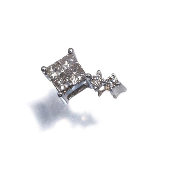ダイヤ ダイヤモンド 0.22ct ミステリーセッティング ペンダントトップ 