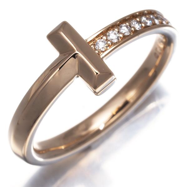 TIFFANY&Co.（ティファニー） リング ダイヤ Tワン 12号 K18PG 指輪
