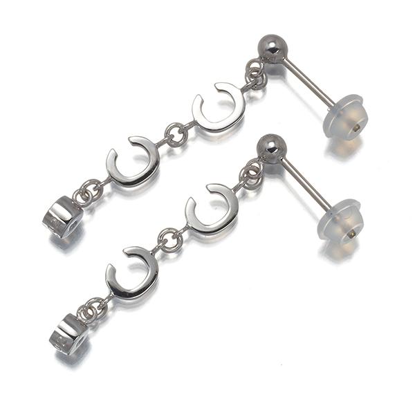 CELINE セリーヌ ピアス ダイヤ ダイヤモンド 0.02ct/0.02ct K18WG BLJ  