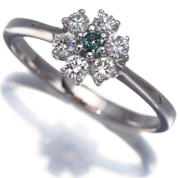 アレキサンドライト 0.06ct ダイヤ ダイヤモンド 0.30ct フラワー リング K18WG ソーティング 指輪 GENJ 限界値下げ品 |  | 08
