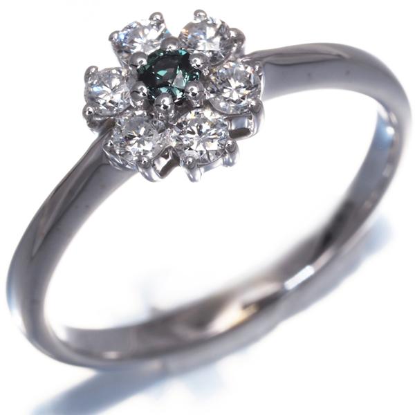 アレキサンドライト 0.06ct ダイヤ ダイヤモンド 0.30ct フラワー リング K18WG ソーティング 指輪 GENJ 限界値下げ品 |  | 02