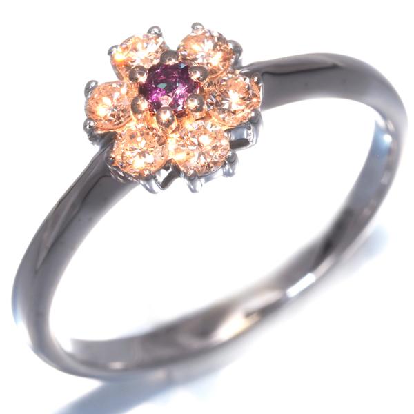 アレキサンドライト 0.06ct ダイヤ ダイヤモンド 0.30ct フラワー リング K18WG ソーティング 指輪 GENJ 限界値下げ品 |  | 03