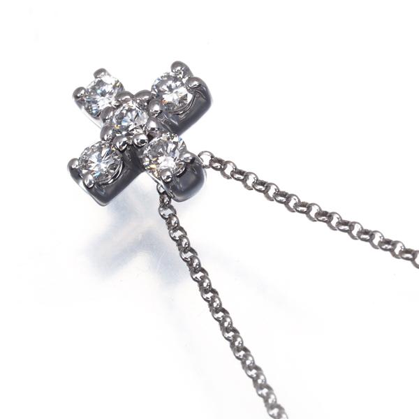 トレセンテ ネックレス ダイヤ ダイヤモンド 0.23ct クロス K18WG BLJ